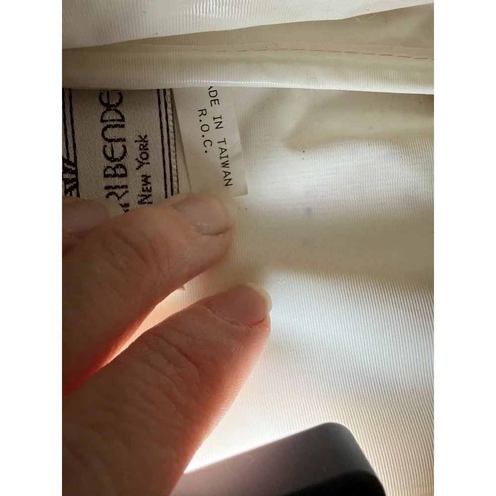Vintage Henri Bendel Centennial Stripe Large Clear Vinyl‎ Makeup Bag 12 X 9 X 4